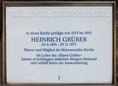 Ansicht Gedenktafel Heinrich Grüber - 1997
