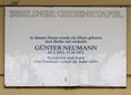 Ansicht Gedenktafel Günter Christian Ludwig Neumann