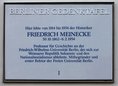 Ansicht Gedenktafel Friedrich Meinecke - 1999