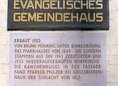 Ansicht Gedenktafel Evangelisches Gemeindehaus …