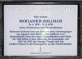 Ansicht Gedenktafel Mohamed Soliman