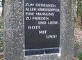 Ansicht Gedenktafel Opfer des Krieges