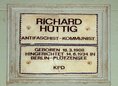 Ansicht Gedenktafel Richard Hüttig - 1953