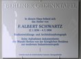 Ansicht Gedenktafel F. Albert Schwartz - 2009