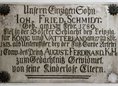Ansicht Gedenktafel Joh. Fried. Schmidt