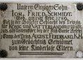 Ansicht Gedenktafel Joh. Fried. Schmidt