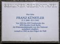 Ansicht Gedenktafel Franz Künstler - 1993