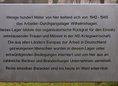 Ansicht Gedenktafel Arbeiter-Durchgangslager Wilhelmshagen - 2003