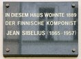 Ansicht Gedenktafel Jean Sibelius - 2008
