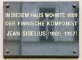 Ansicht Gedenktafel Jean Sibelius - 2008