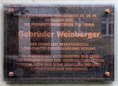 Ansicht Gedenktafel Firma Gebrüder Weinberger - 2003