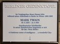 Ansicht Gedenktafel Mark Twain