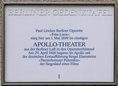 Ansicht Gedenktafel Apollo-Theater - 1997