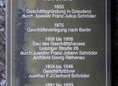 Ansicht Gedenktafel Geschäftshaus F.J. Schröder