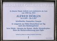 Ansicht Gedenktafel Alfred Döblin - 2003