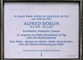 Ansicht Gedenktafel Alfred Döblin - 2003