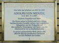 Ansicht Gedenktafel Adolph von Menzel - 1998
