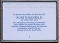 Ansicht Gedenktafel Kurt Ihlenfeld