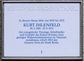 Ansicht Gedenktafel Kurt Ihlenfeld