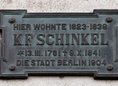 Ansicht Gedenktafel Karl Friedrich Schinkel - 1904
