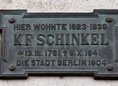 Ansicht Gedenktafel Karl Friedrich Schinkel - 1904