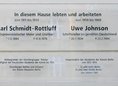 Ansicht Gedenktafel Karl Schmidt-Rottluff und Uwe Johnson - 2002
