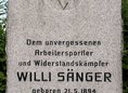 Ansicht Gedenktafel Willi Sänger - 1958