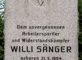 Ansicht Gedenktafel Willi Sänger - 1958