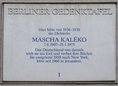 Ansicht Gedenktafel Mascha Kaléko