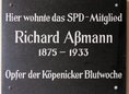 Ansicht Gedenktafel Richard Aßmann - 1960