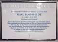 Ansicht Gedenktafel Karl Blossfeldt - 2020