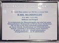 Ansicht Gedenktafel Karl Blossfeldt - 2020