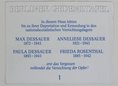 Ansicht Gedenktafel Paula, Max und Anneliese Dessauer - Frieda …
