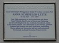 Ansicht Gedenktafel Anna Schepeler-Lette - 2026