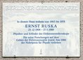 Ansicht Gedenktafel Ernst Ruska