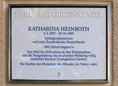 Ansicht Gedenktafel Katharina Heinroth - 1997
