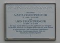 Ansicht Gedenktafel Marta und Lion Feuchtwanger - 2014