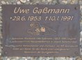 Ansicht Gedenktafel Uwe Gaßmann
