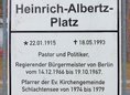 Ansicht Gedenktafel Heinrich Albertz - 1975