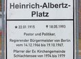 Ansicht Gedenktafel Heinrich Albertz - 1975