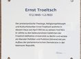 Ansicht Gedenktafel Ernst Troeltsch - 2023