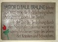 Ansicht Gedenktafel Paul Gerhard Braune