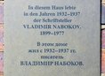 Ansicht Gedenktafel Vladimir Nabokov