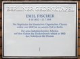 Ansicht Gedenktafel Emil Fischer