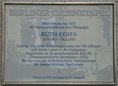 Ansicht Gedenktafel Ruth Cohn - 2012