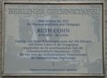 Ansicht Gedenktafel Ruth Cohn - 2012