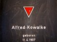 Ansicht Gedenktafel Alfred Kowalke