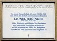 Ansicht Gedenktafel Lyonel (eigtl. Léonell) Charles Feininger - 2000