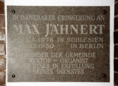 Ansicht Gedenktafel Max Jähnert