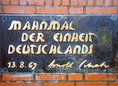 Ansicht Gedenktafel Mahnmal der Einheit Deutschlands